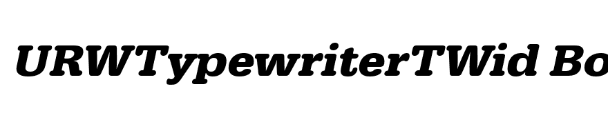 URWTypewriterTWid Bold Oblique