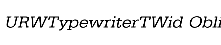 URWTypewriterTWid Oblique