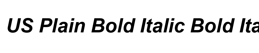 US Plain Bold Italic Bold Italic
