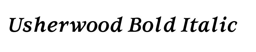 Usherwood Bold Italic