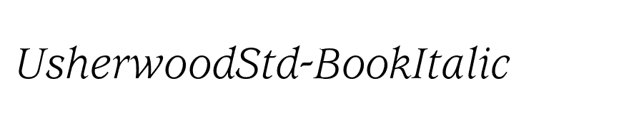 UsherwoodStd-BookItalic