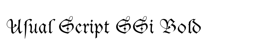 Usual Script SSi Bold