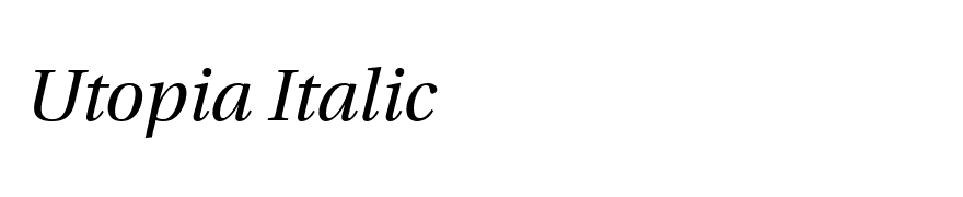 Utopia Italic