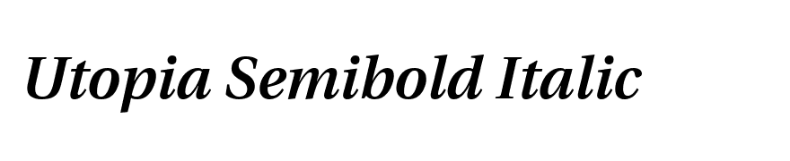 Utopia Semibold Italic
