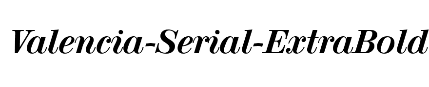 Valencia-Serial-ExtraBold-RegularItalic