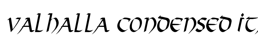 Valhalla Condensed Italic
