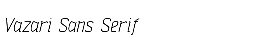 Vazari Sans Serif