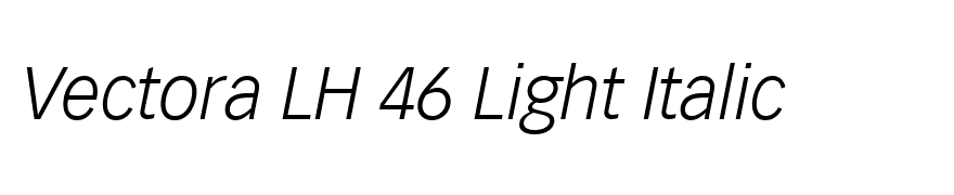 Vectora LH 46 Light Italic