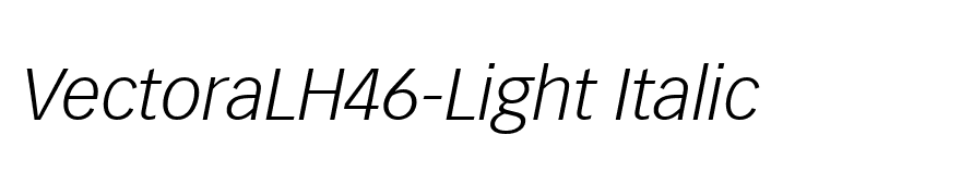 VectoraLH46-Light Italic
