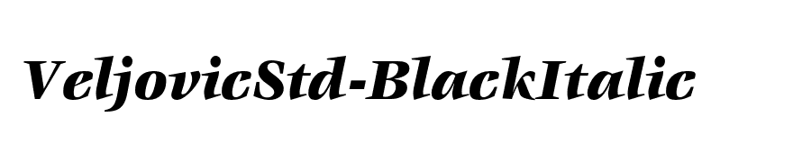 VeljovicStd-BlackItalic