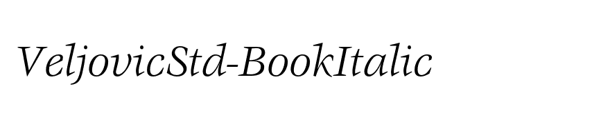 VeljovicStd-BookItalic