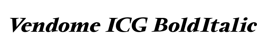 Vendome ICG BoldItalic