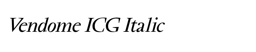 Vendome ICG Italic