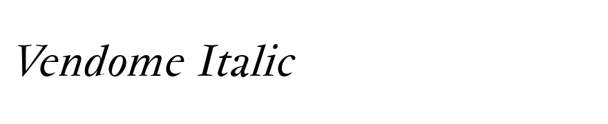 Vendome Italic