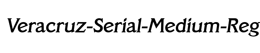 Veracruz-Serial-Medium-RegularItalic