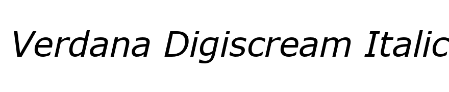 Verdana Digiscream Italic
