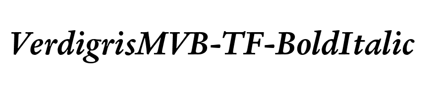 VerdigrisMVB-TF-BoldItalic