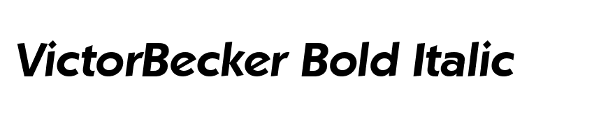 VictorBecker Bold Italic