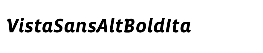 VistaSansAltBoldIta