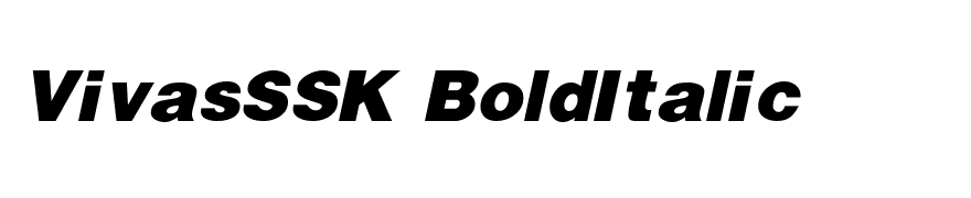 VivasSSK BoldItalic