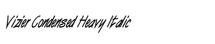 Vizier Condensed Heavy Italic