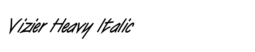 Vizier Heavy Italic