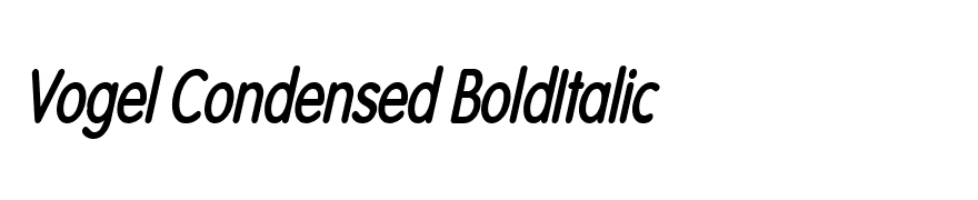 Vogel Condensed BoldItalic