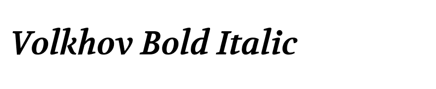 Volkhov Bold Italic