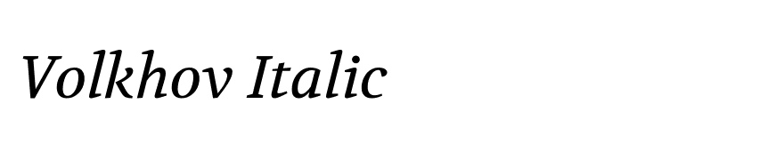 Volkhov Italic
