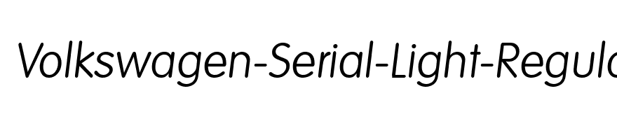 Volkswagen-Serial-Light-RegularItalic
