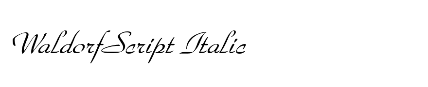 WaldorfScript Italic