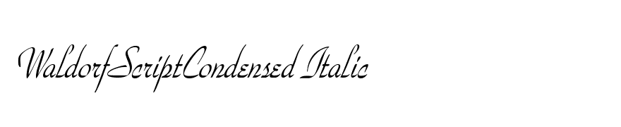 WaldorfScriptCondensed Italic