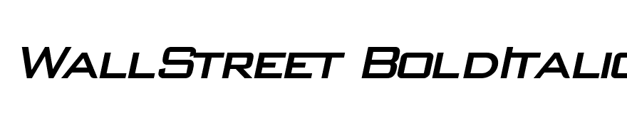 WallStreet BoldItalic
