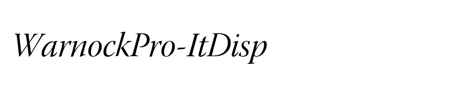 WarnockPro-ItDisp