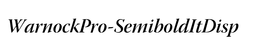 WarnockPro-SemiboldItDisp