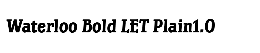 Waterloo Bold LET Plain1.0