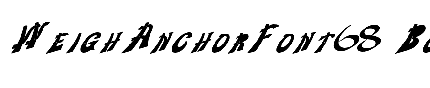 WeighAnchorFont68 Bold
