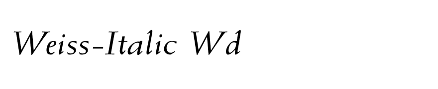 Weiss-Italic Wd