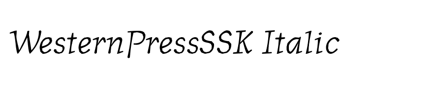 WesternPressSSK Italic