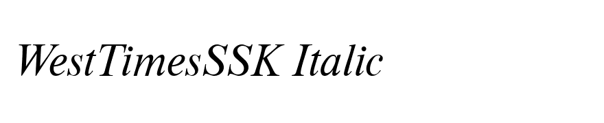 WestTimesSSK Italic