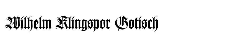 Wilhelm Klingspor Gotisch