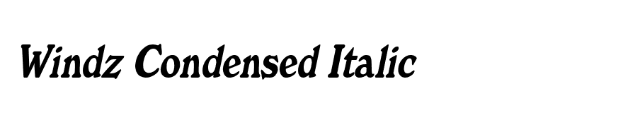 Windz Condensed Italic