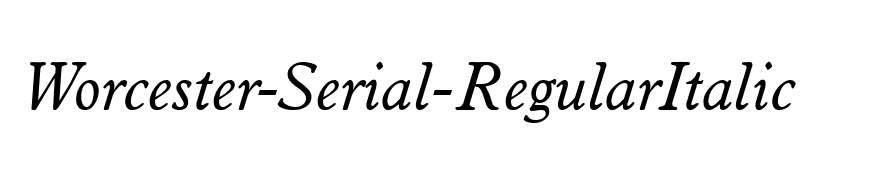 Worcester-Serial-RegularItalic
