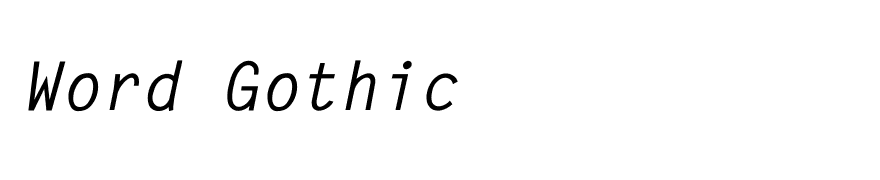 Word Gothic