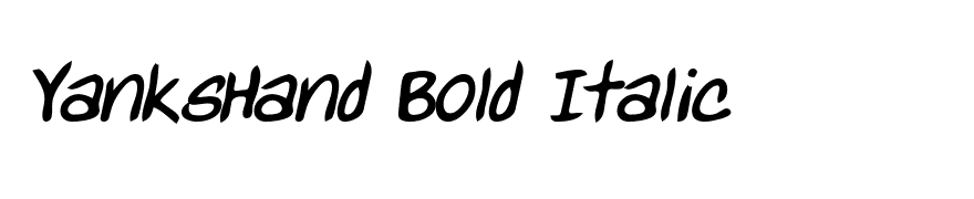 YanksHand Bold Italic