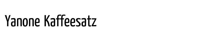 Yanone Kaffeesatz