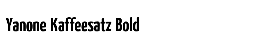 Yanone Kaffeesatz Bold