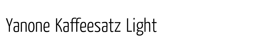 Yanone Kaffeesatz Light