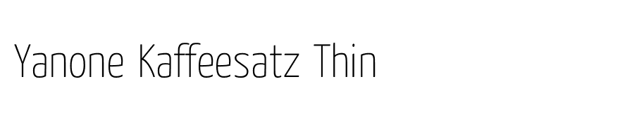 Yanone Kaffeesatz Thin