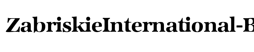 ZabriskieInternational-Bold